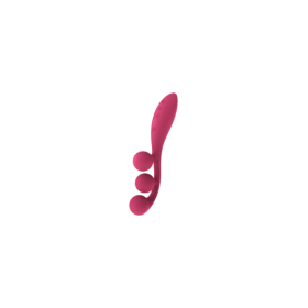 Vibromasseur triple stimulation flexible, anal, vaginale, clitoridienne Tri Ball rouge USB Satisfyer 